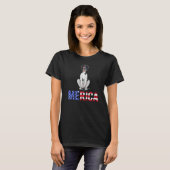 T-shirt Merica Usa Drapeau Allemand Pointer Pointer Chien (Devant entier)