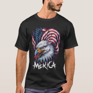 T-shirt Merica USA Drapeau américain Patriotique 4 juillet