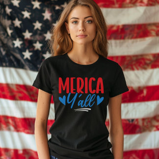 T-shirt 'Merica Y'all 4th of July – Bold Patriotic