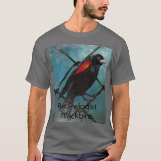 T-shirt merle à ailes rouges