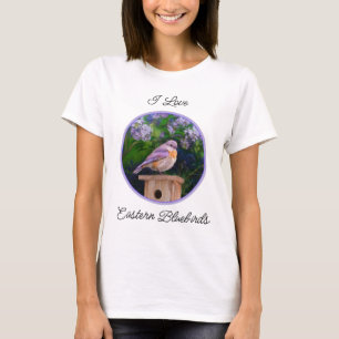 T-shirt Merlebleu de l'Est dans la Neige - Photographie Or