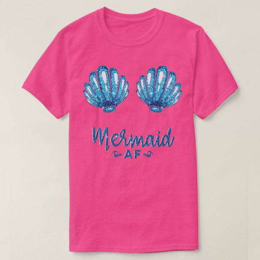T-shirt Mermaid Af Funny Seashell Bra Bikiny Party (Design devant)