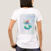 T-shirt Mermaid Anniversaire thème ajouter Nom du client (Dos)