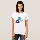 T-shirt Mermaid aqua blue ombre Sparkles Make some Waves (Devant entier)