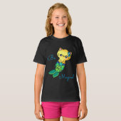 T-shirt Mermaid Chat Ocean Dream Imaginaire adorable (Devant entier)