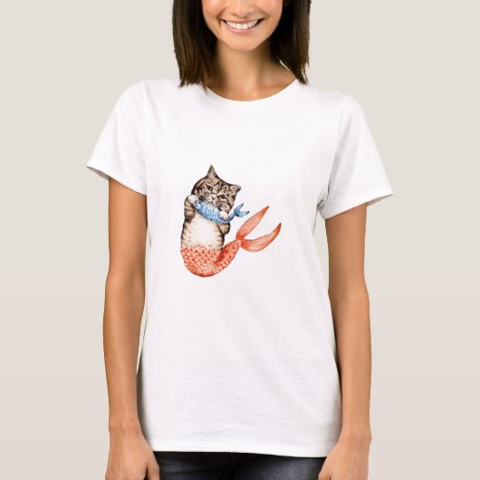 T-shirt Mermaid Chat Purmaid (Devant)