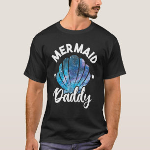 T-shirt Mermaid Daddy Seashell Family Mermaid Squad