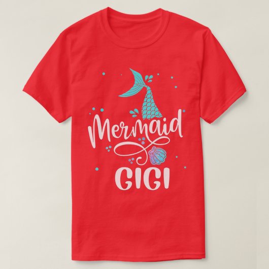 T-shirt Mermaid Gigi Funny Women Family Matching Party Squ (Design devant)