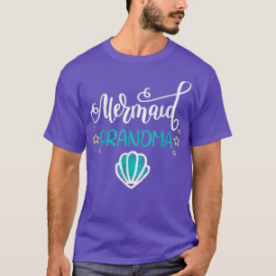 T-shirt Mermaid Grand-mère Funky Grand-mère Famille Corres
