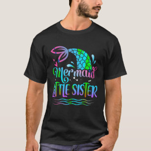 T-shirt Mermaid Little Sister Cute Mermaid Famille d'anniv