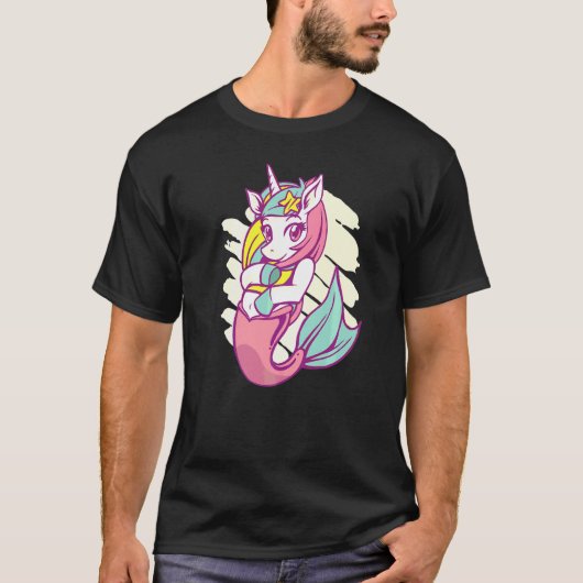 T-shirt Mermaid Magic Unicorn (Devant)