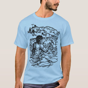 T-shirt Mermaid Man In water Imaginaire conte de fées Art