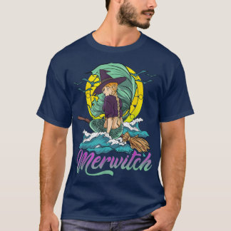 T-shirt Mermaid Merwitch Crossover, sorcière d'Halloween