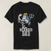 T-shirt Mermaid Papa Pose Trident Merdad New Mer Papa Brot (Design devant)