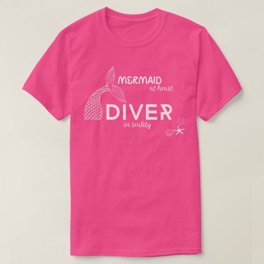 T-shirt Mermaid Plongée sous-marine Amateurs d'océan Plong (Design devant)