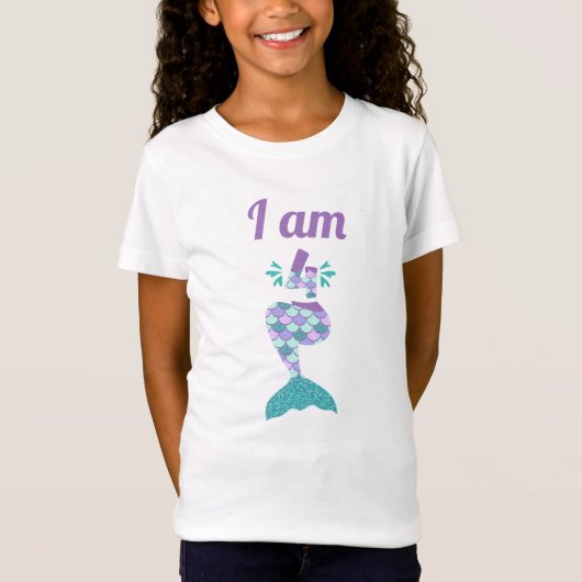 T-Shirt Mermaid Quatrième anniversaire (Devant)