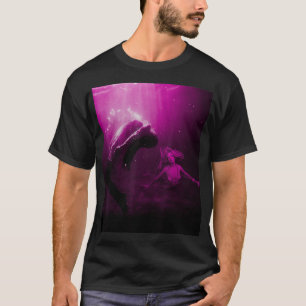 T-shirt Mermaid sauve une victime de noyade à Fuchsia rose
