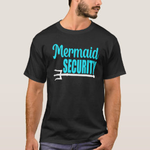 T-shirt Mermaid Sécurité Mens Garçons Nager Papa Merdad Tr