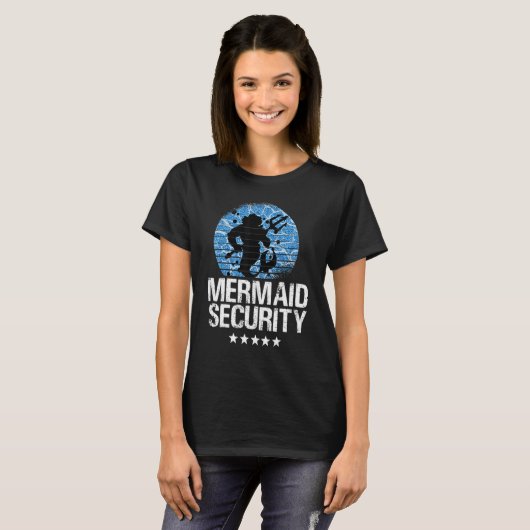 T-shirt Mermaid Sécurité Tee - shirts Mens Garçons Nager P (Devant entier)