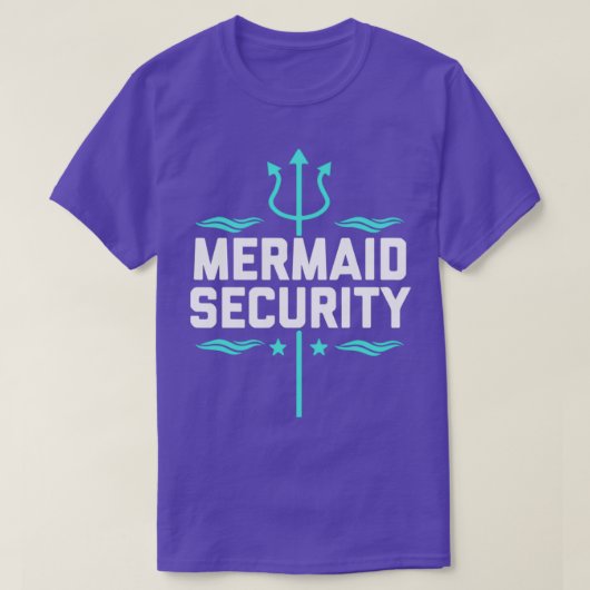 T-shirt Mermaid Security Birthday Gift Swimmer (Design devant)