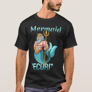 T-shirt Mermaid Security Grand-père Papa Frère