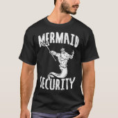 T-shirt Mermaid Security Poseidon Guard Partie de la pisci (Devant)