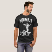 T-shirt Mermaid Security Poseidon Guard Partie de la pisci (Devant entier)