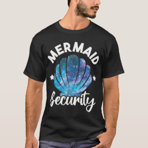 T-shirt Mermaid Security Seashell Mermaid Squad Anniversai
