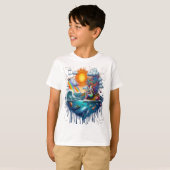 T-shirt Mermaid Surreal Subconscient Soleil Bissé Matin (Devant entier)