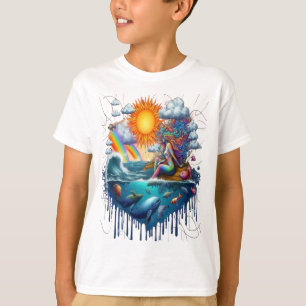 T-shirt Mermaid Surreal Subconscient Soleil Bissé Matin