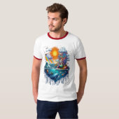 T-shirt Mermaid Surreal Subconscient Soleil Bissé Matin (Devant entier)