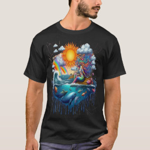 T-shirt Mermaid Surreal Subconscient Soleil Bissé Matin