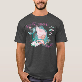 T-shirt Mermaid Valentine Bonne Saint Valentin Je t