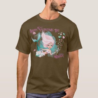 T-shirt Mermaid Valentine Bonne Saint Valentin Je t
