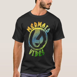 T-shirt Mermaid Vibes Amusant Escouade D'Anniversaire Pour
