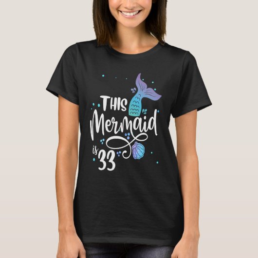 T-shirt Mermaids 33 ans 33e anniversaire Mermaid E (Devant)