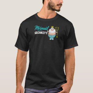 T-shirt Merman Mermaid Sécurité première fête d'anniversai