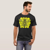 T-shirt Mérovingienne BEE Masonic Style Design Honeycomb (Devant entier)