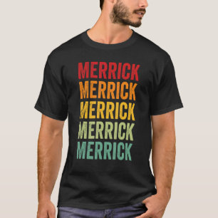 T-shirt Merrick County Nebraska Rainbow Text Design