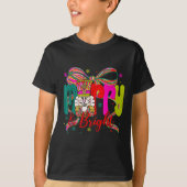 T-shirt Merry &amp; Bright Coquette Bow Nutcracker Christm (Devant)