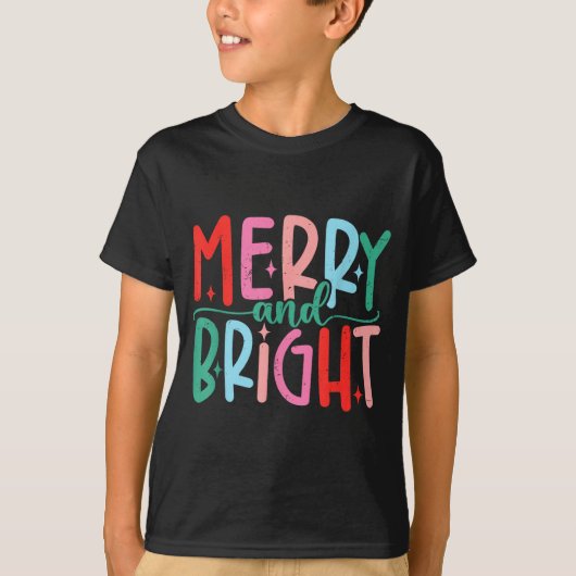 T-shirt Merry & Bright Moody & Uptight Matching Co (Devant)