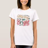 T-shirt Merry and Bright - Custom Family Christmas (Devant)