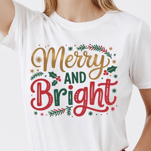 T-shirt Merry and Bright - Custom Family Christmas