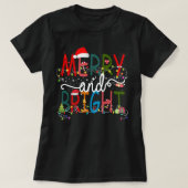 T-shirt Merry & Bright, Cadeau Pour Chemise De Noël, Vacan (Design devant)