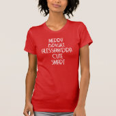 T-shirt Merry Bright Christmas script typography monogram  (Devant)