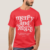 T-shirt Merry & Bright Custom Family Holiday Get-Together (Devant)
