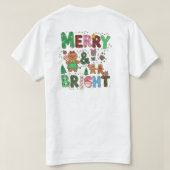 T-shirt Merry & Bright, Festive Christmas Holiday Design (Design dos)