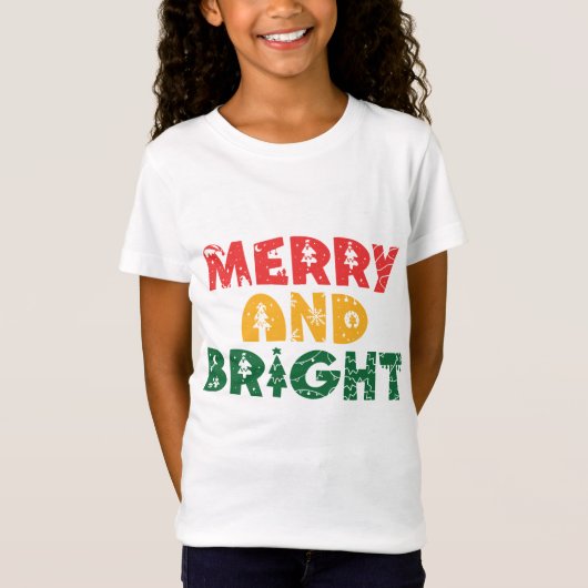 T-Shirt Merry & Bright : Light Up Season (Devant)