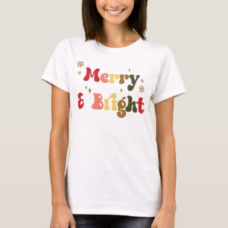 T-shirt Merry & Bright Retro