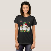 T-shirt Merry Catmas American Curl Père Noël Elf (Devant entier)